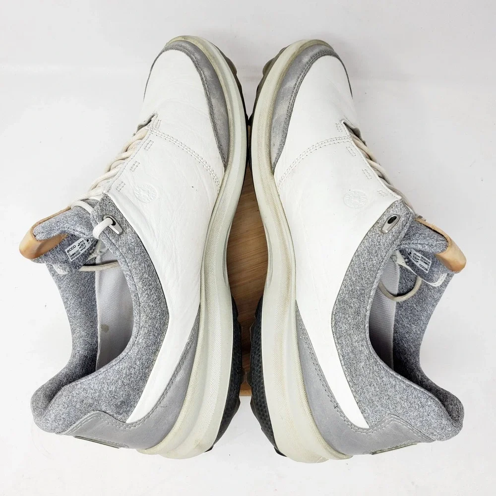 ECCO‎ Biom Hybrid 3 Golf Shoes Mens 45 Shoes Grey Yak Leather Waterproof Sneaker